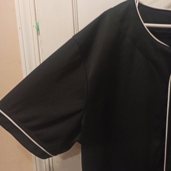 RARE NBA Brand NBA Logo Black Baseball Jersey #46 Men's Sz XXL - Picture 9 of 15